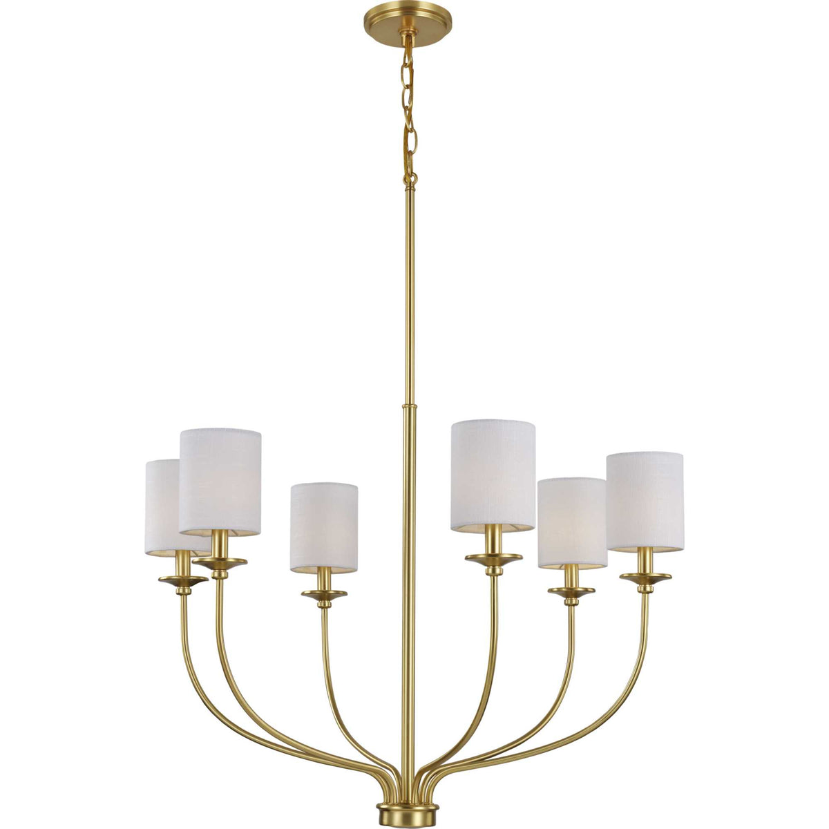 Progress Lighting Bonita 6-Light Satin Transitional Chandelier