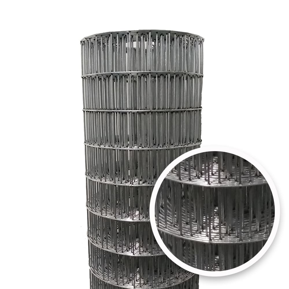 Acorn International Silver Galvanized Welded Wire Garden Fence 25ft