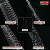Delta Universal Showering Components Stainless 5-Spray Rain Shower Head, 1.75-GPM (6.6-LPM), 6-in