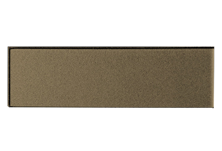 Abolos Custom Decor Bronze 3-in x 12-in Glossy Glass Subway Peel and stick Wall Tile product image