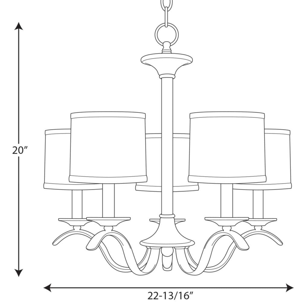 Progress Lighting Inspire 5-Light Antique Bronze Transitional Chandelier