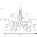 Progress Lighting Invite 9-Light Brushed Nickel Transitional Chandelier