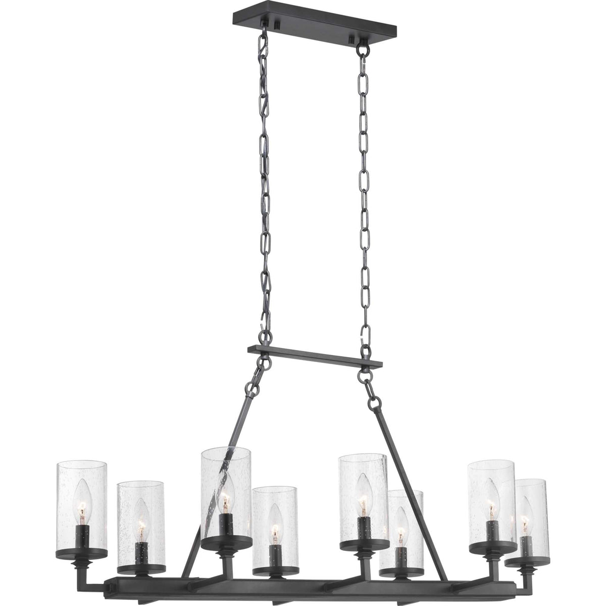 Progress Lighting Gresham 8-Light Black Transitional Chandelier