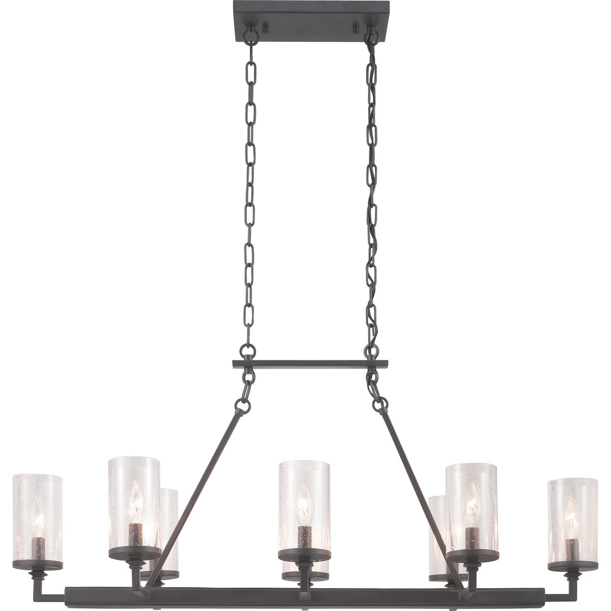 Progress Lighting Gresham 8-Light Black Transitional Chandelier