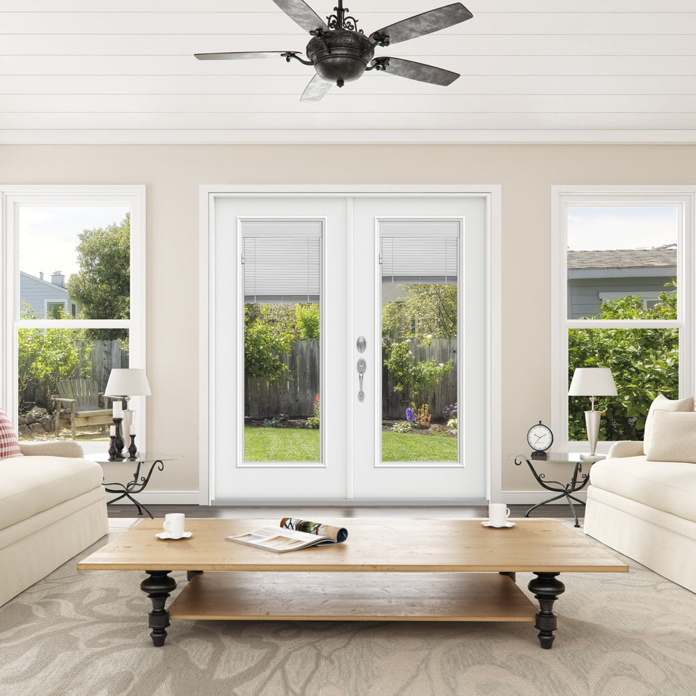 JELD-WEN 72-in x 80-in Fiberglass French, Right-hand outswing – additional view 6