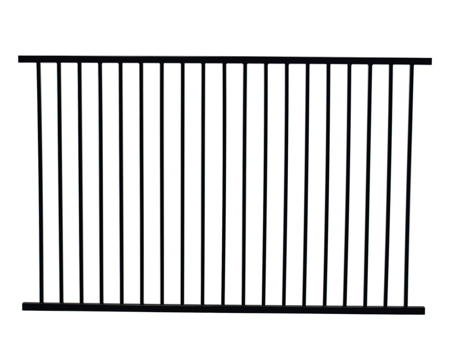 Monroe 5-ft H x 8-ft W Black Steel Decorative Fence Panel