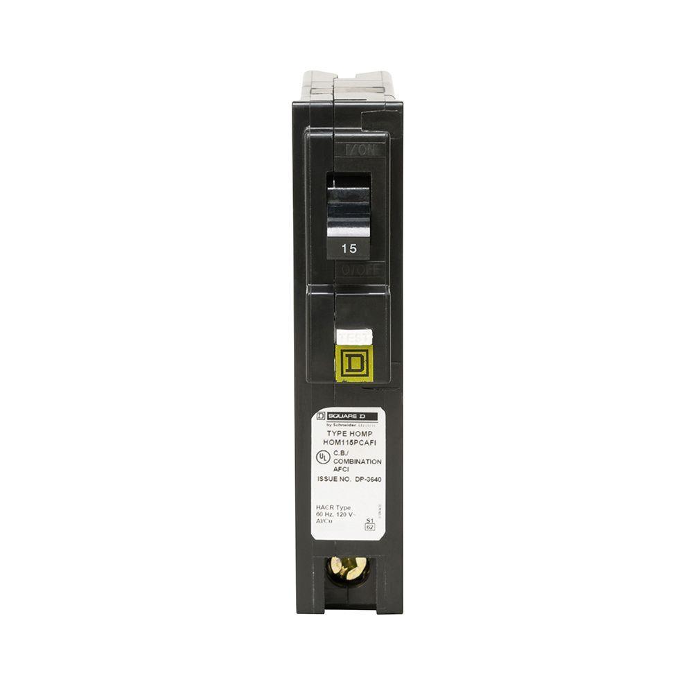 Homeline 15 Amp Single-Pole Plug-On Neutral Combination Arc Fault Circuit Breaker - Super Arbor