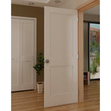 36 in. x 80 in. White 2-Panel Shaker Solid Core Pine Interior Door Slab - Super Arbor
