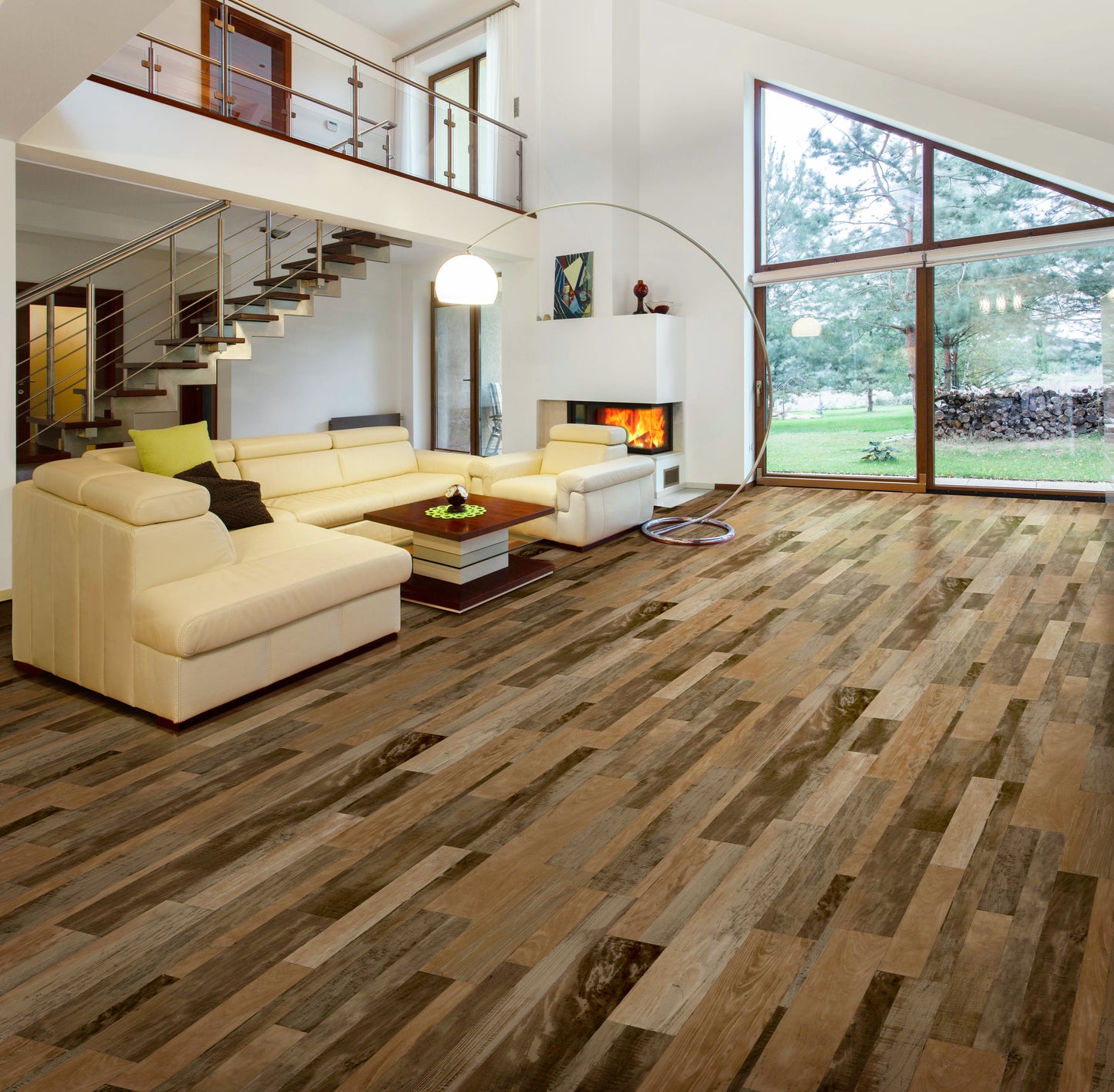 Congoleum AirStep Advantage Curious Magic Trick 12-ft W Cut-to-Length Wood-Look Low-Gloss Sheet Vinyl Flooring, 18-mil Wear Layer