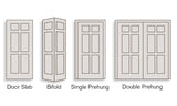 SIMPSON 36-in x 80-in Unfinished Wood Front Door with Clear Glass