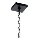 Kichler Vath 4-Light Black W/Natural Brass Industrial Lantern Large Hanging Pendant Light