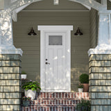 Therma-Tru Benchmark Doors Emerson 32-in x 80-in Fiberglass Craftsman Right-Hand Inswing Ready-to-Paint Unfinished Prehung Single Front Door with Brickmould
