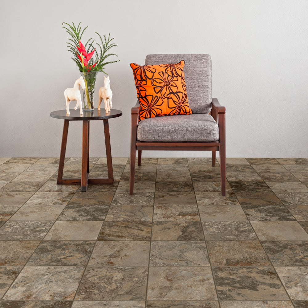 Congoleum ArmorCore UR Canyon View 12-ft W Cut-to-Length Adobe Shadow Stone Look Low-Gloss Finish Sheet Vinyl