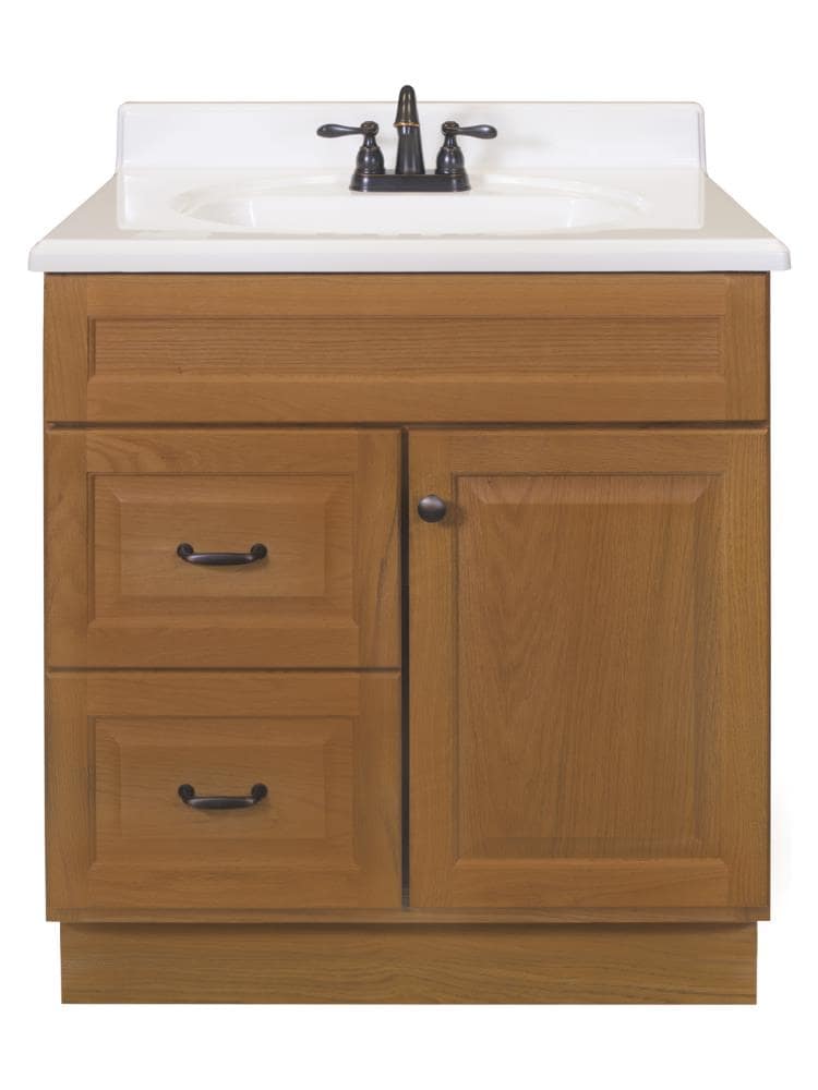 Project Source 30-in Golden Bathroom Vanity Base Cabinet without Top