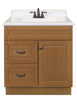 Project Source 30-in Golden Bathroom Vanity Base Cabinet without Top