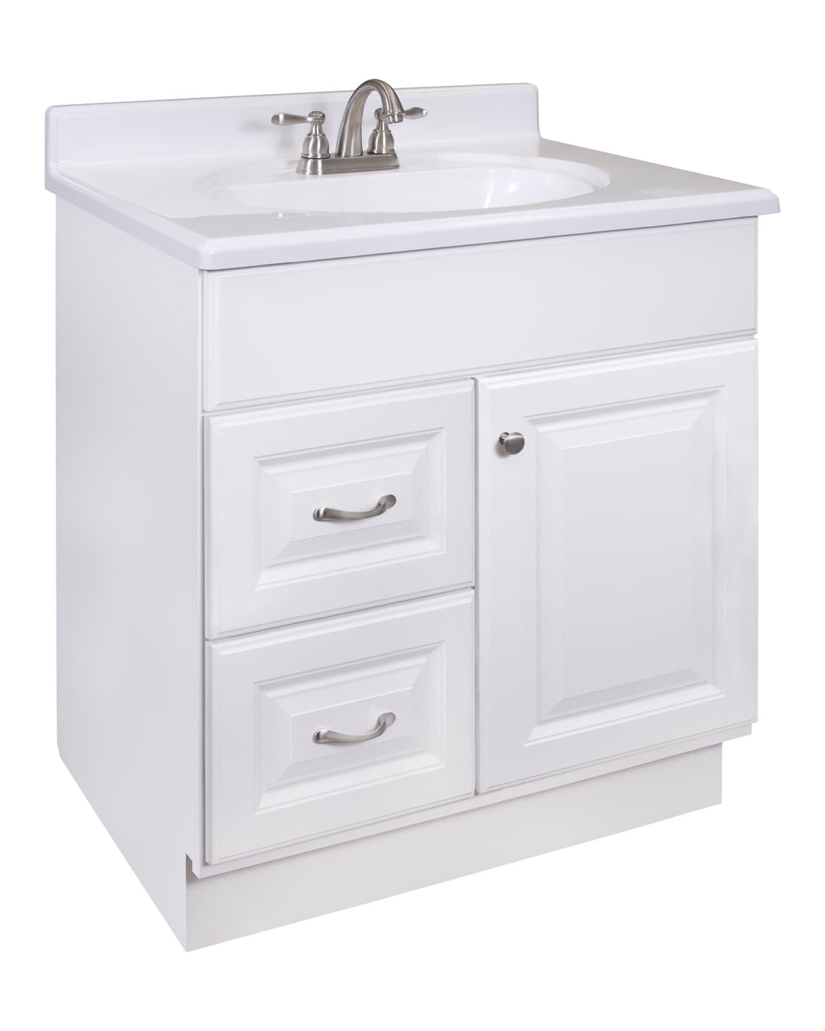 Project Source 30-in White Bathroom Vanity Cabinet