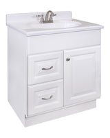 Project Source 30-in White Bathroom Vanity Cabinet