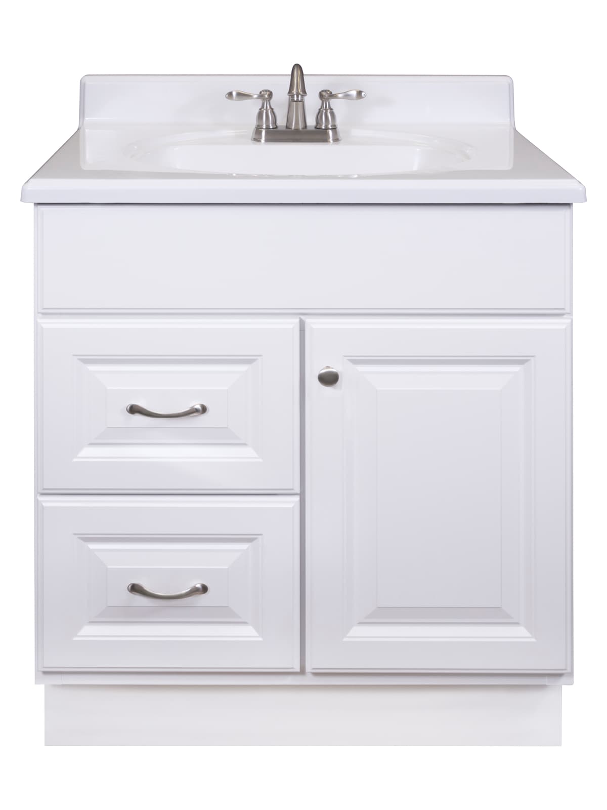 Project Source 30-in White Bathroom Vanity Cabinet