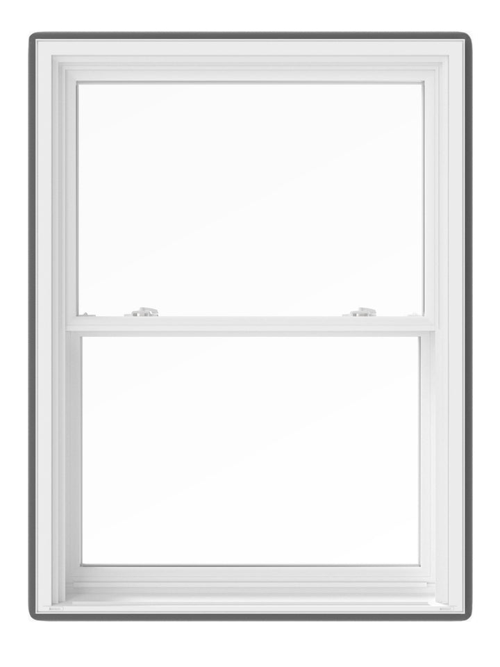 Pella 150 Series Replacement White Vinyl Low‑E Argon Double‑Hung Window with Full Screen, 31-1/2 in. x 53-1/2 in.