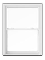 Pella 150 Series Replacement 31-1/2-in x 69-1/2-in White Vinyl Low‑E Argon Double-Hung Window, Full Screen Included