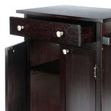 Winsome Wood Brown Wood Base with Mdf Top Rolling Kitchen Cart (17.72-in x 26.89-in x 34.02-in)