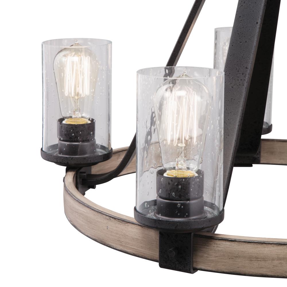 Kichler Barrington 5-Light Distressed Gray Rustic Chandelier