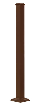 Deckorators 2.5-in x 2.5-in x 4-ft Weathered Brown Aluminum Deck Middle Stair Post