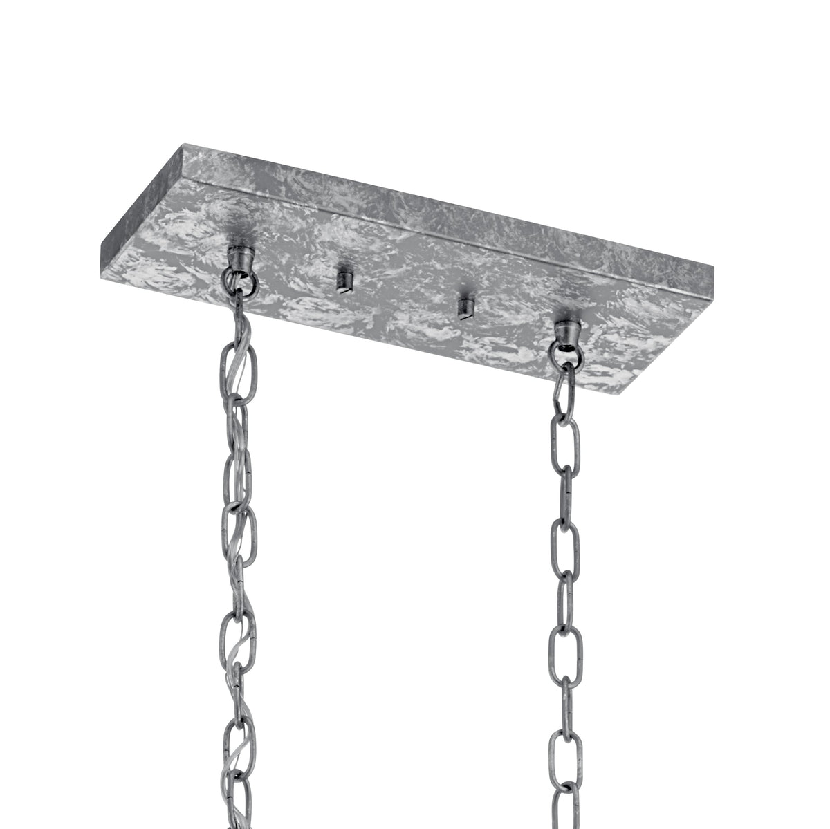 Kichler Gartin 5-Light Galvanized Steel Industrial Linear Large Hanging Kitchen Island Light