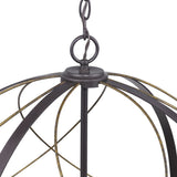 Progress Lighting Brandywine 6-Light Antique Bronze Transitional Globe Large Hanging Pendant Light
