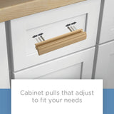 Brainerd Classic Contour Adjusta-Pull (51 Mm To 224 mm) Center to Center Adjustable Rectangular Handle Drawer Pull