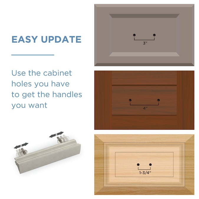 Brainerd Casual Column Adjusta-Pull (51 Mm To 224 mm) Center to Center Adjustable Rectangular Handle Drawer Pull