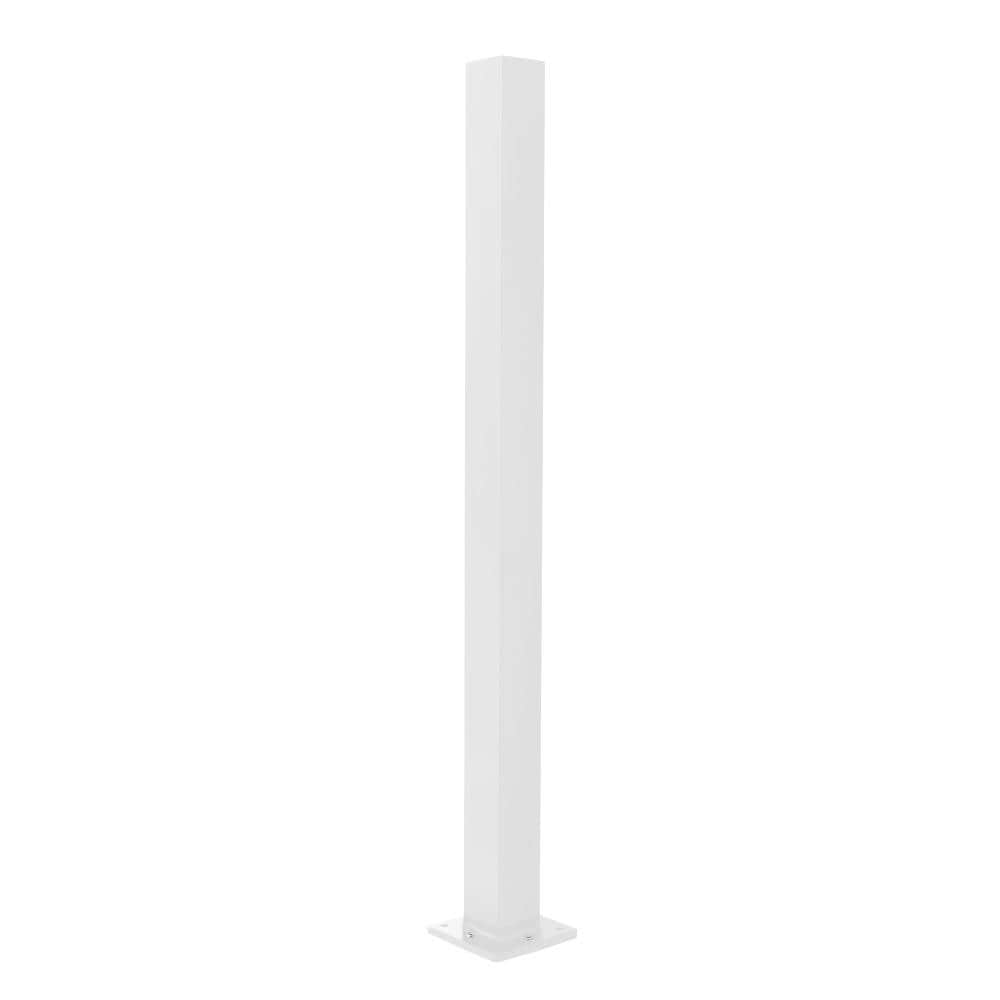 Deckorators 2.5-in x 2.5-in x 4-ft Textured White Aluminum Deck Post