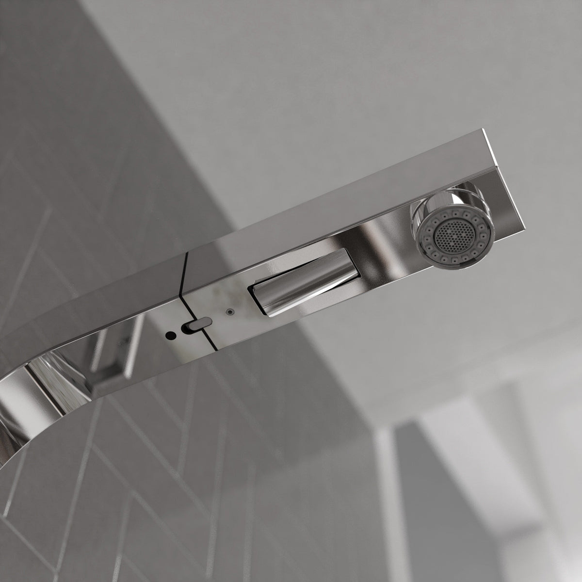 Keeney Polished Chrome 1-Handle Deck-Mount Pull-Out Kitchen Faucet