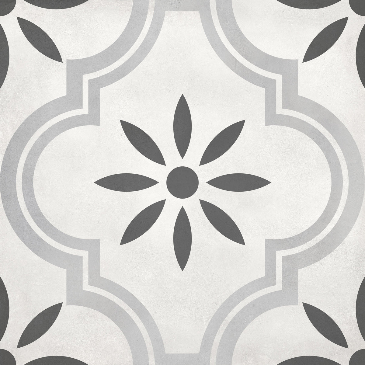 Satori Nouveau Arabesque Flora 8-in x 8-in Matte Porcelain Floor and Wall Tile (0.43-sq. ft/ Piece)