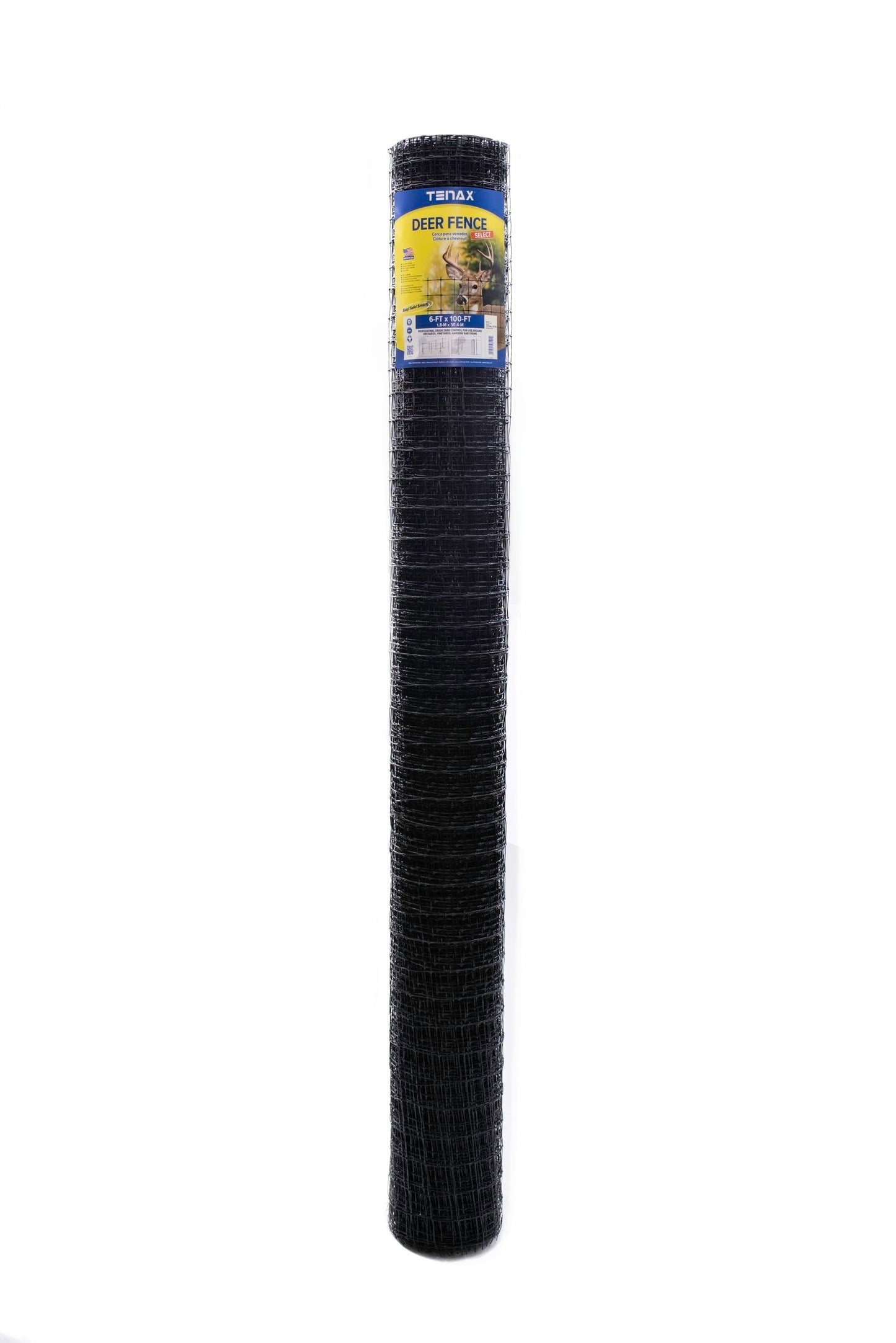 Tenax 6-ft Black Plastic Extruded Mesh Rolled Fencing with Mesh Size 2-in x 2-in
