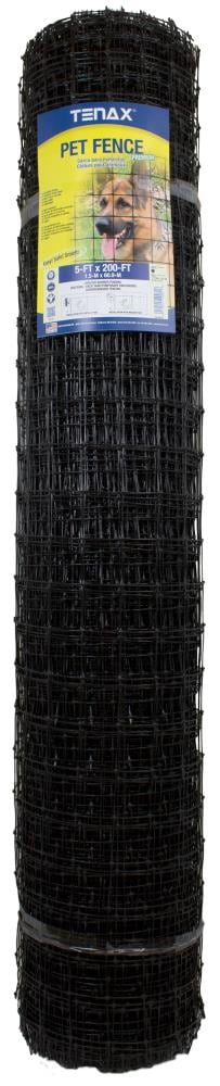 Tenax 200-ft x 5-ft Black Plastic Extruded Mesh Rolled Fencing with Mesh Size 2-in x 2-in