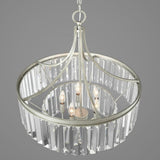 Progress Lighting Glimmer 5-Light Silver Ridge Traditional Clear Glass Drum Large Hanging Pendant Light