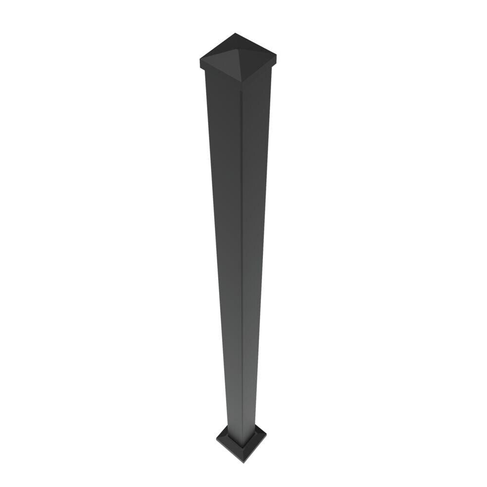 Freedom 2.5-in x 2.5-in x 5-ft Matte Black Aluminum Deck Post