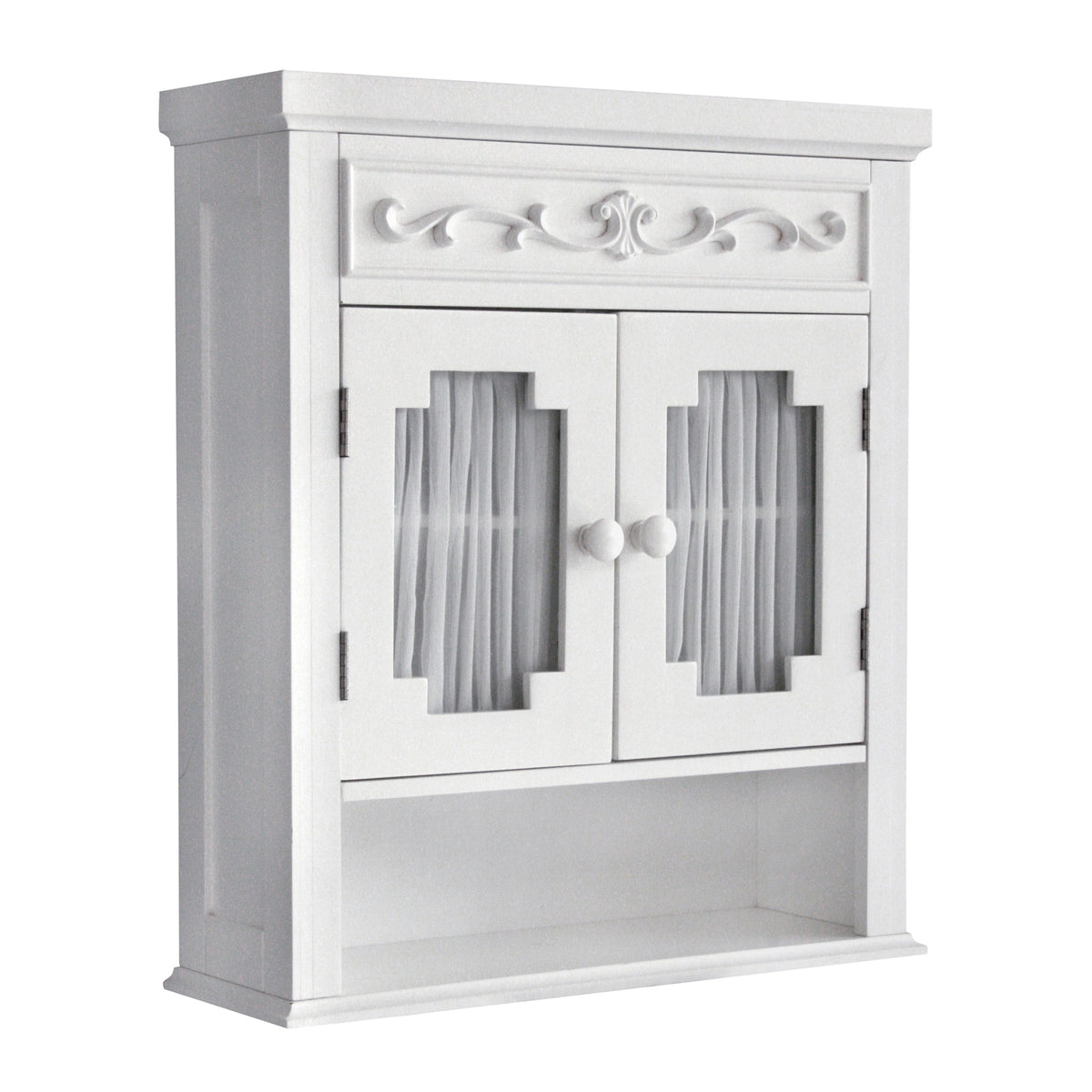 Teamson Home Lisbon 21-in x 24.19-in x 7-in White Bathroom Wall Cabinet