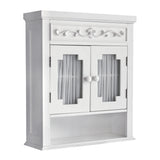 Teamson Home Lisbon 21-in x 24.19-in x 7-in White Bathroom Wall Cabinet