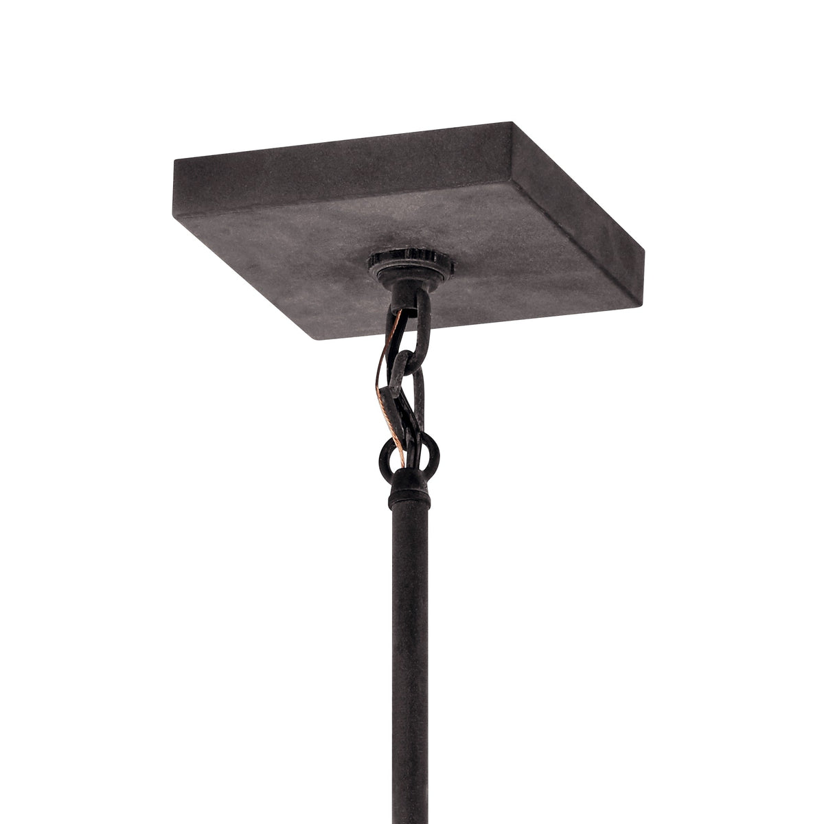Kichler Ellamae 4-Light Weathered Zinc Industrial Square Medium Hanging Pendant Light