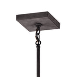 Kichler Ellamae 4-Light Weathered Zinc Industrial Square Medium Hanging Pendant Light