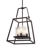 Kichler Ellamae 4-Light Weathered Zinc Industrial Square Medium Hanging Pendant Light
