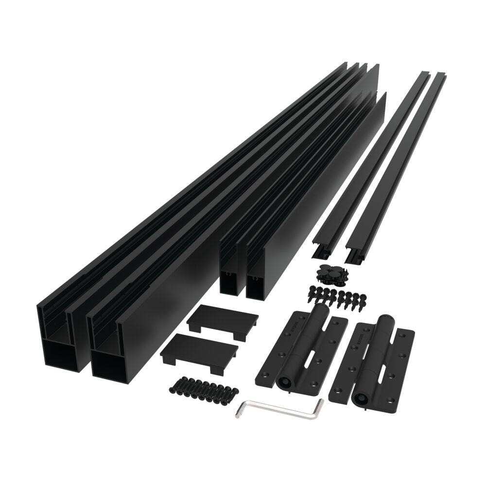 Freedom Artisan 46-1/2-in L x 70-in H Matte Black Aluminum Deck Railing Gate (Assembly Required)