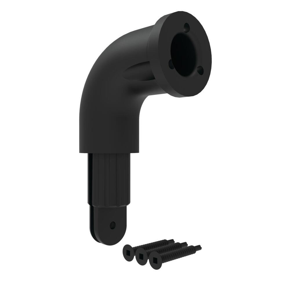 Freedom 4-in x 4-in Matte Black Aluminum Post Connector