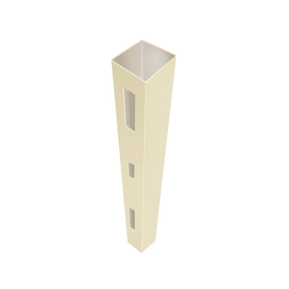 Freedom Birchdale 9-ft H x 5-in W Sand Vinyl End Fence Post (Unassembled)