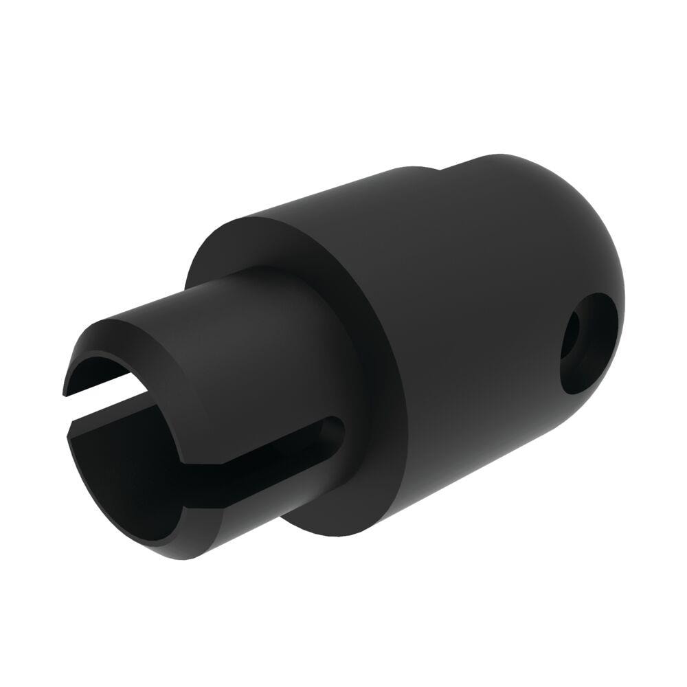 Freedom 3.75-in x 3.75-in Matte Black Aluminum Line Connector