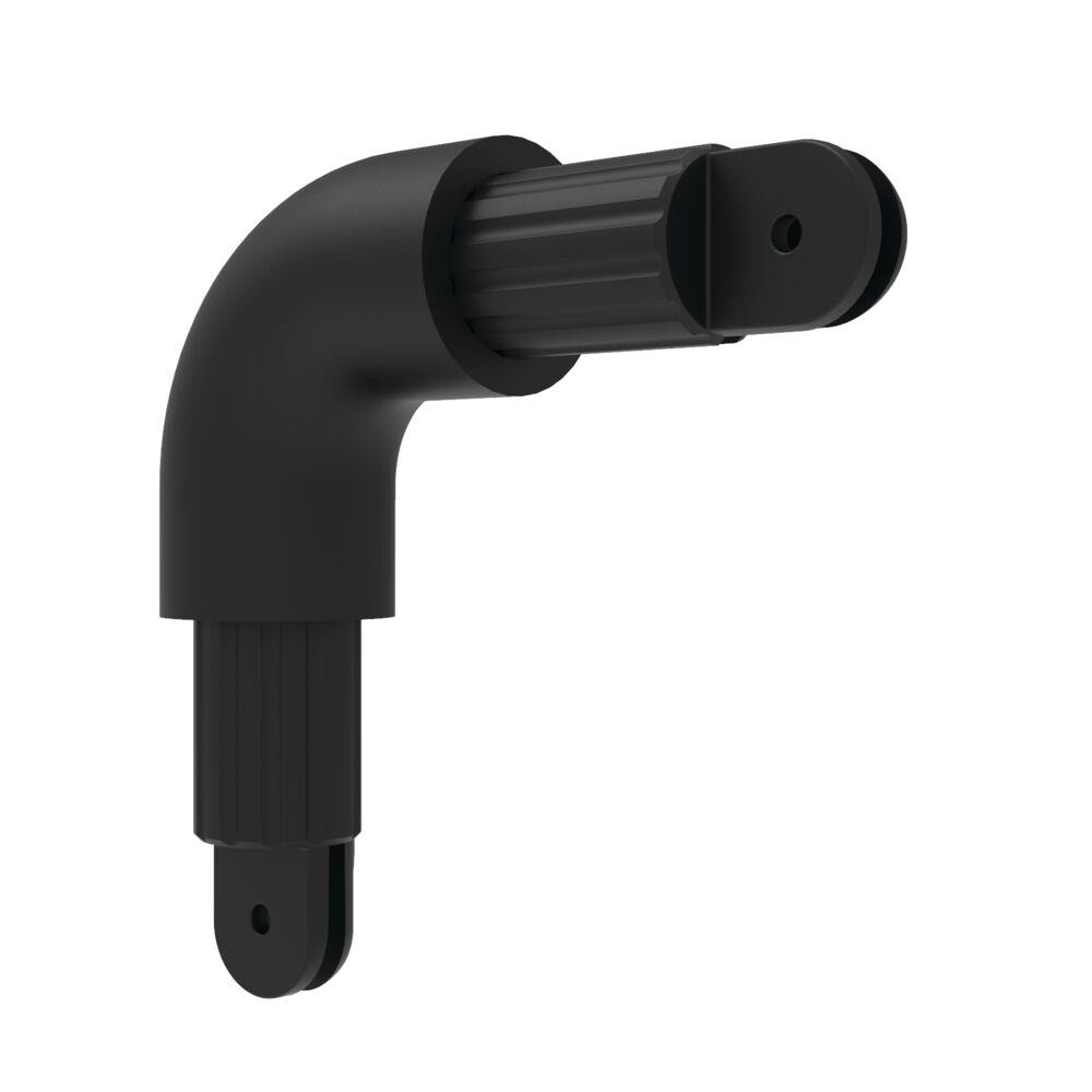Freedom 4-in x 4.5-in Matte Black Aluminum Line Connector