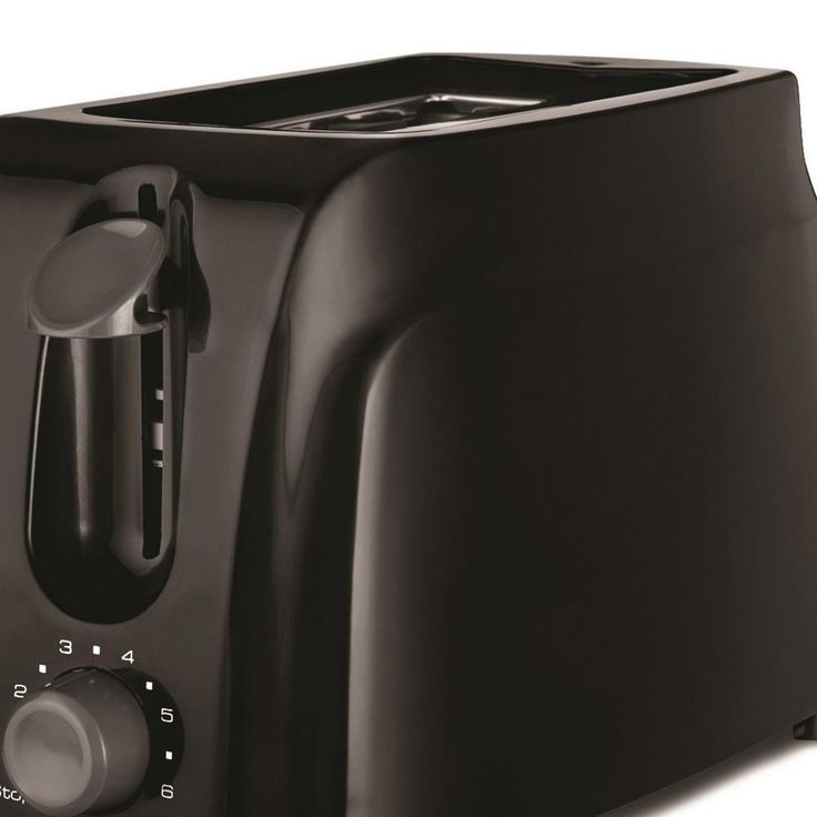 2-Slice Black Toaster with Cool-Touch Exterior
