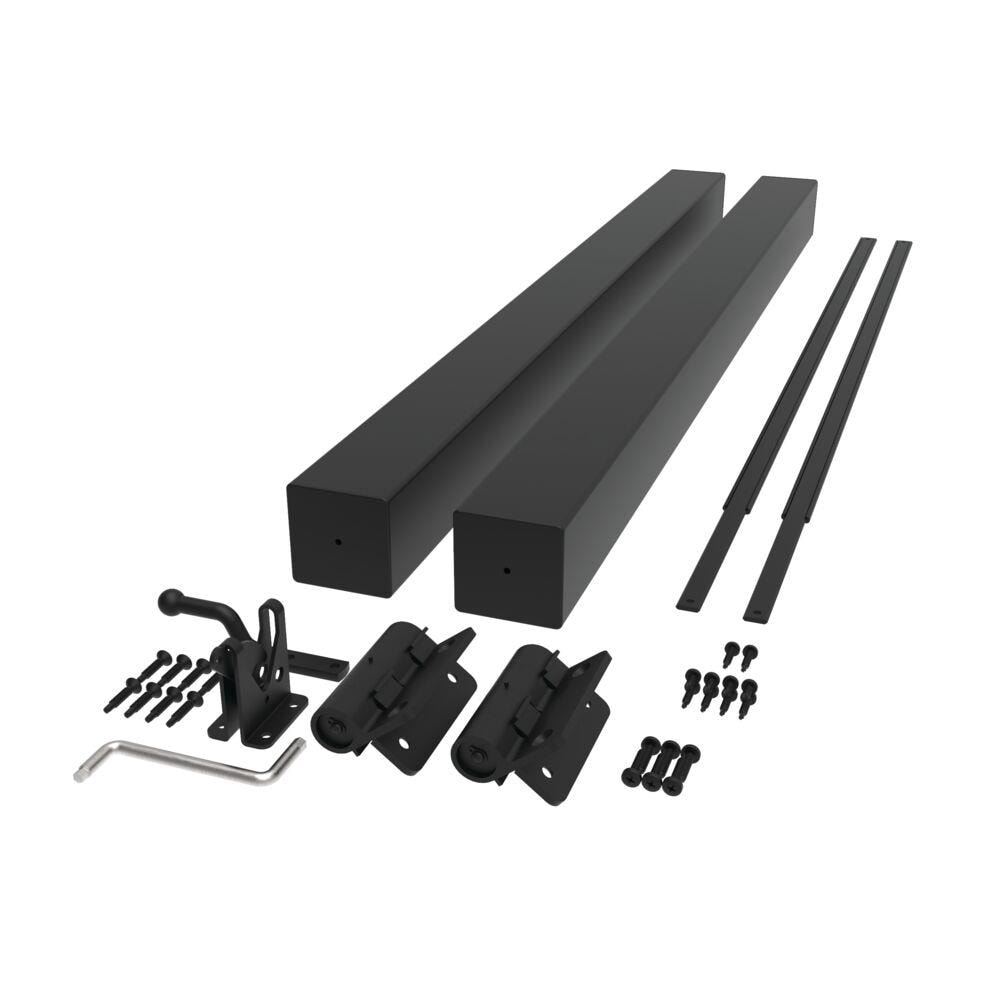 Freedom 43-1/8-in L x 36-in H Matte Black Aluminum Deck Railing Gate (Assembly Required)